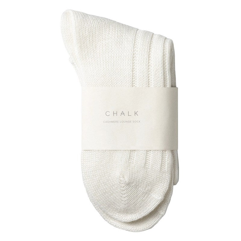 Chalk Clothing Cashmere Blend Lounge Socks Off White - Main Image