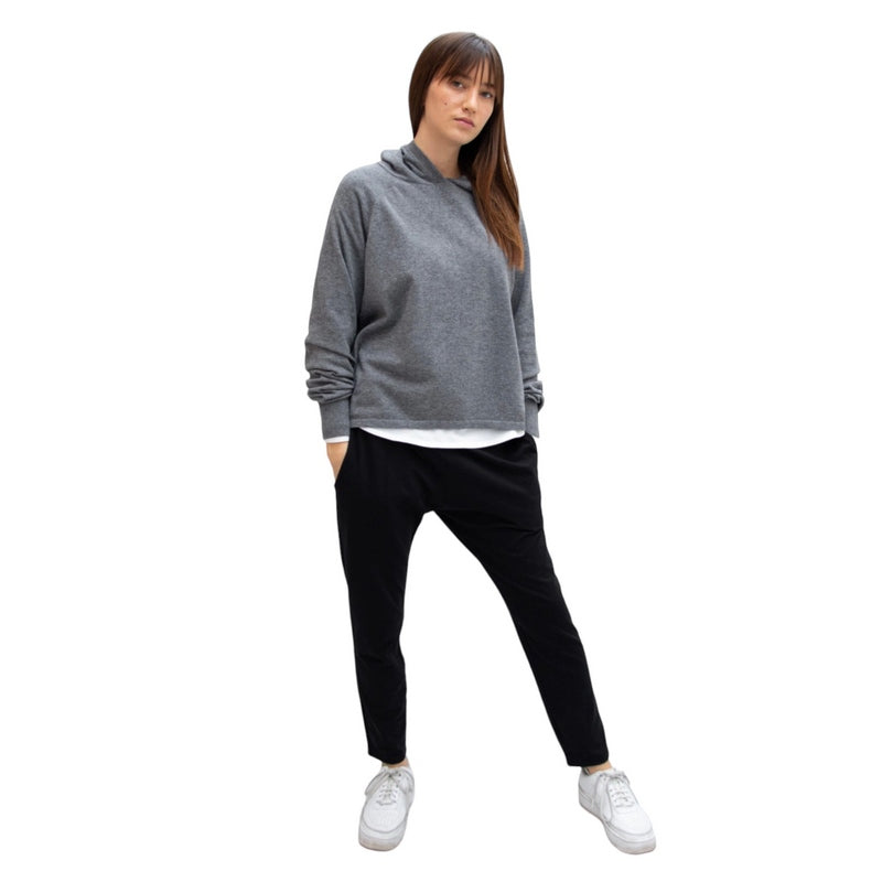Chalk Clothing Hannah Hoody Charcoal on model front