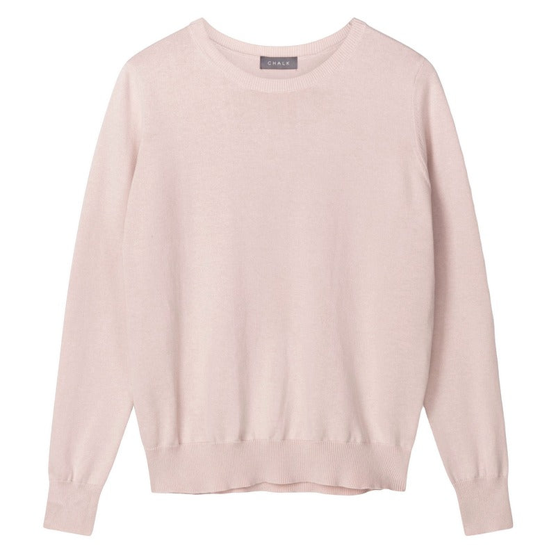 Chalk Clothing Hazel Cotton Jumper Dusky Pink with Gold Sequin Star front
