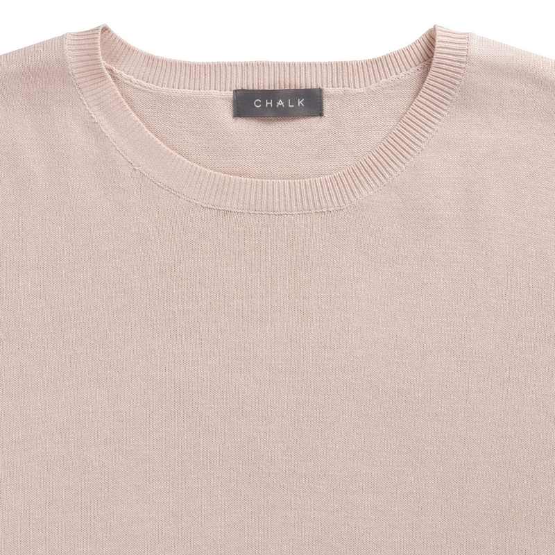 Chalk Clothing Hazel Cotton Jumper Dusky Pink with Gold Sequin Star neck detail