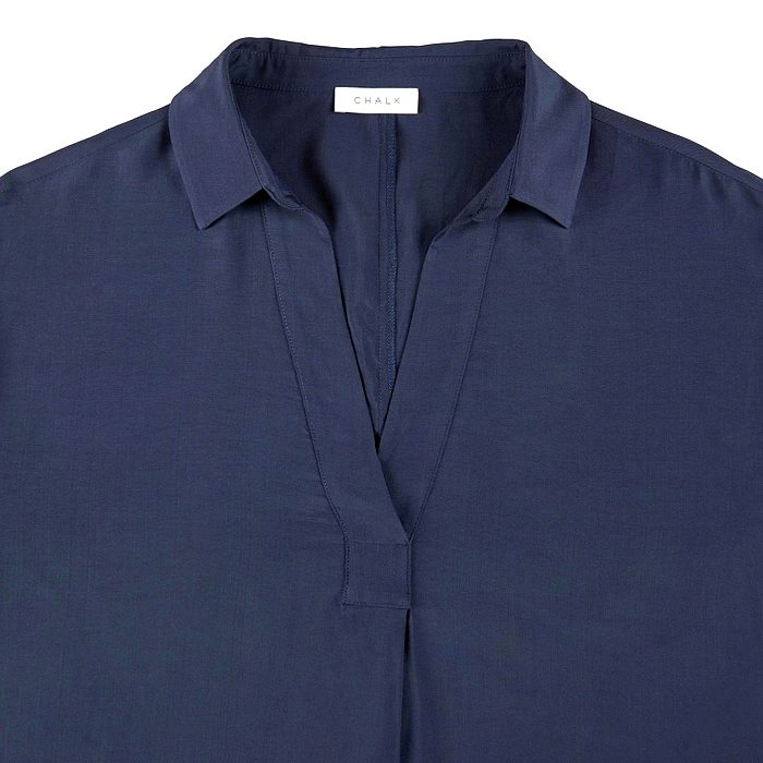 Chalk Clothing Julia Shirt Dress Navy 7101.4303 detail