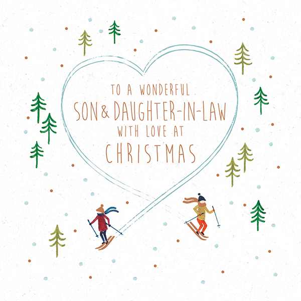 Christmas Card - To A Wonderful Son & Daughter-in-Law AFRX193