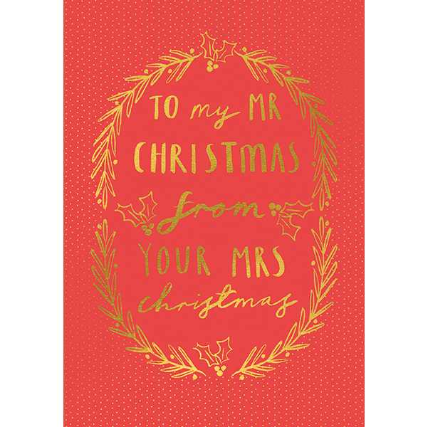 Christmas Card - To My Mr Christmas AFRX170