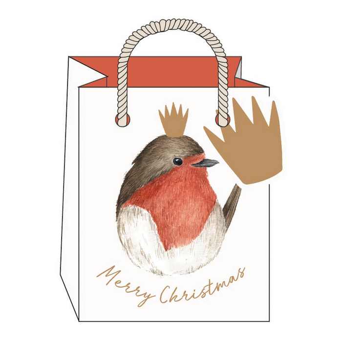 Gift Bag Christmas Robin Small GBX163
