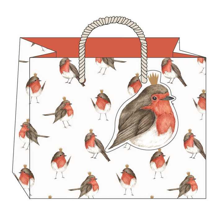 Gift Bag Christmas Robin Landscape GBX162