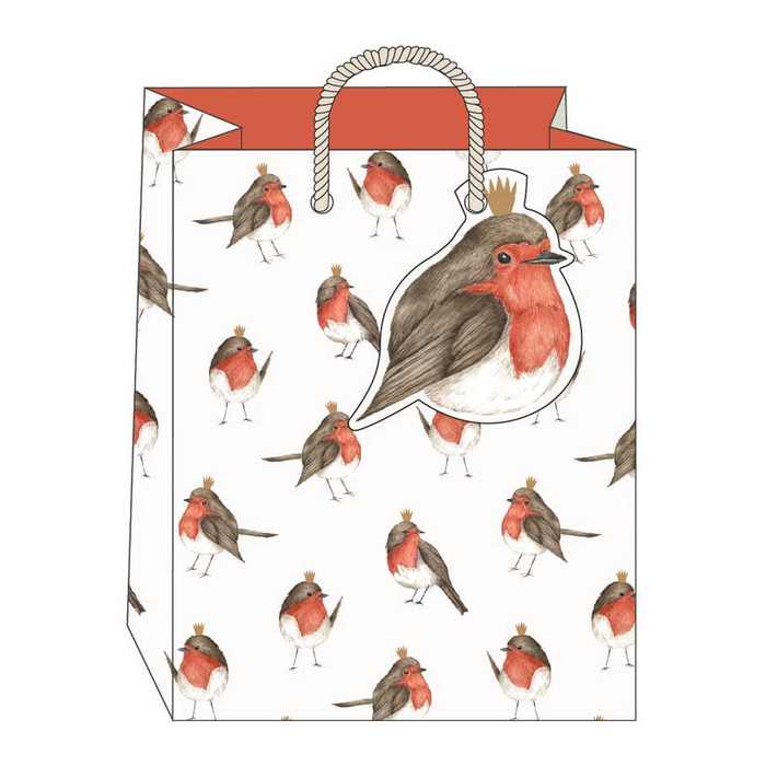 Gift Bag Christmas Robin Medium GBX161
