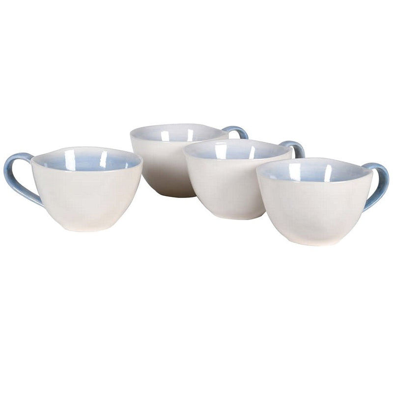 Coach House Blue & White Stoneware Cups QHU306
