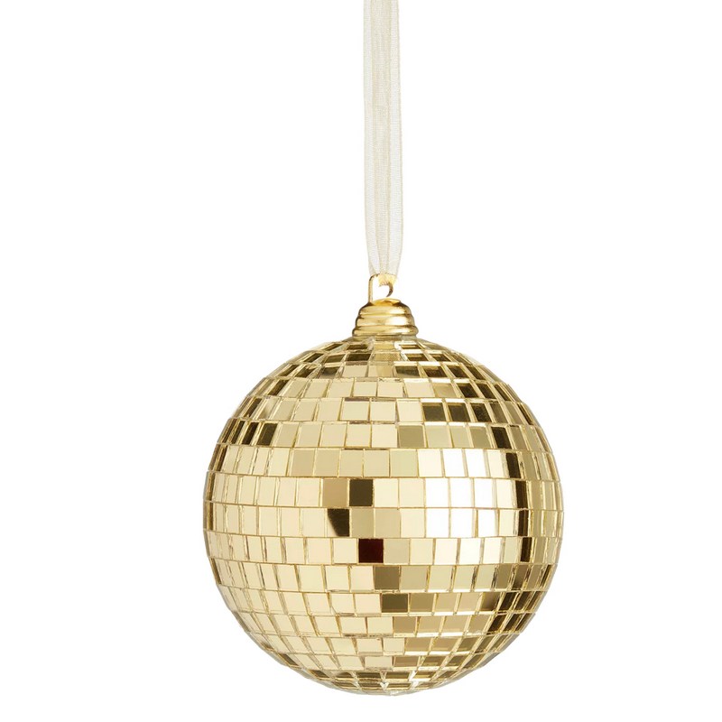 Coach House Gold Disco Ball Bauble KOW1859 main