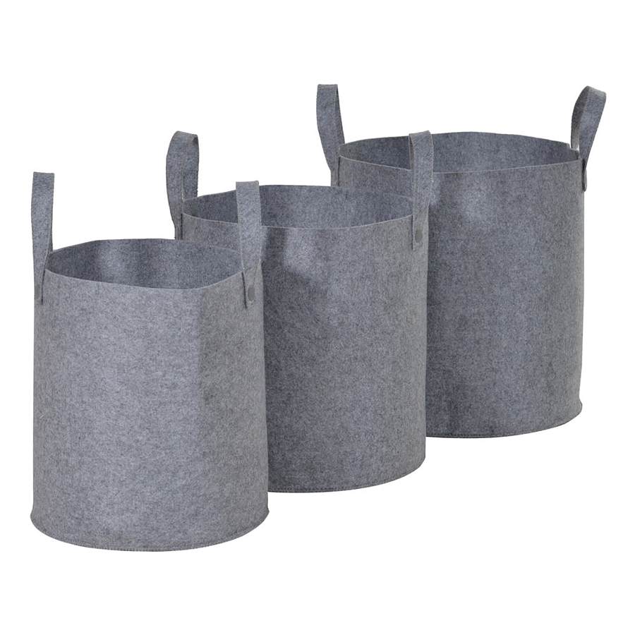 Grey Felt Baskets