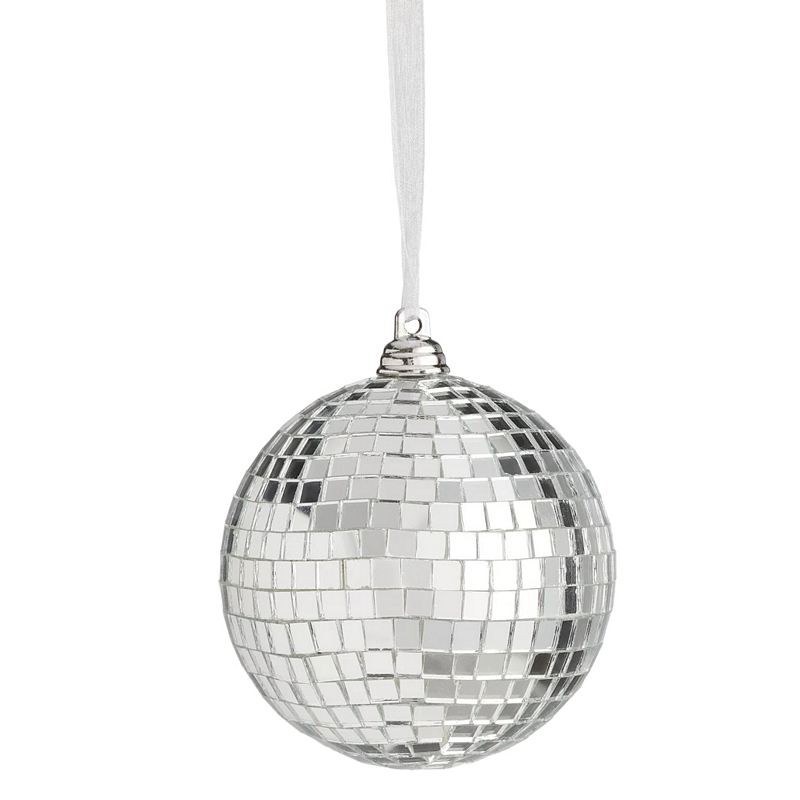 Silver Disco Ball Bauble