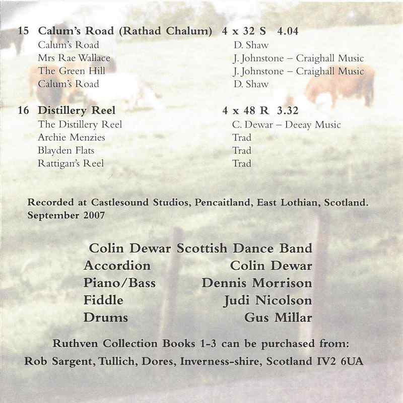 Colin Dewar Scottish Dance Band - The Ruthven Collection inside 