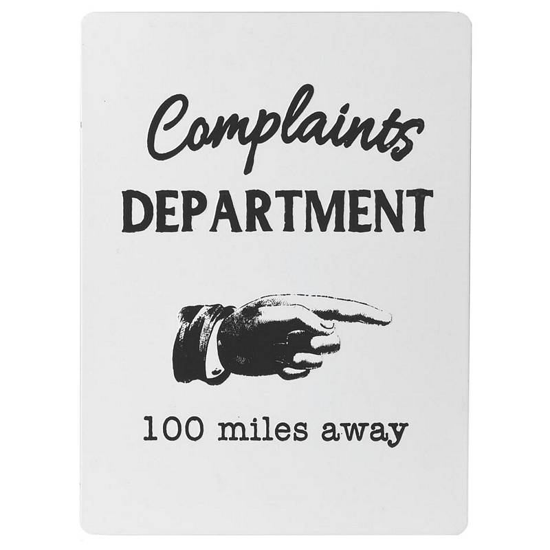 Complaints Department Sign STN1370