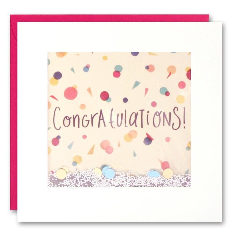 Congratulations Confetti Shakies Card PS2578