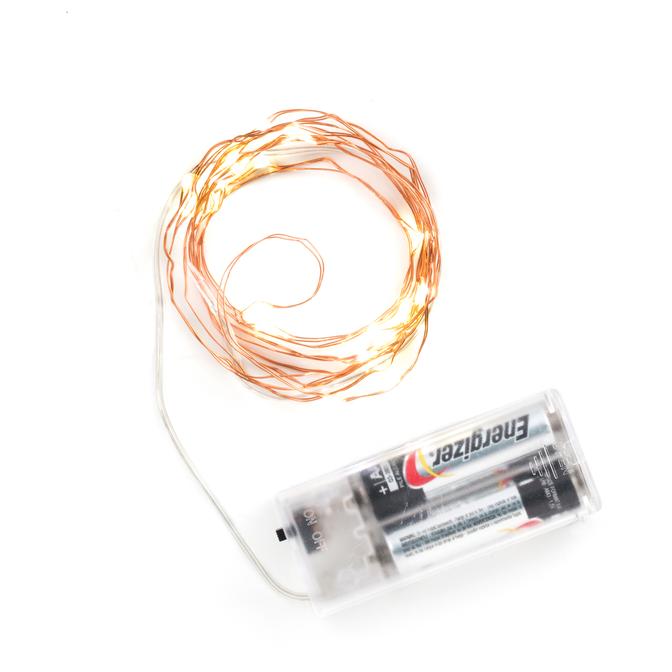 Copper Wire LED Lights with battery pack