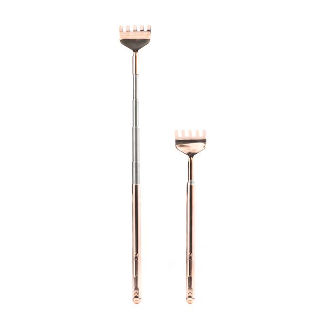 Copper Extendable Back Scratcher retracted & extended
