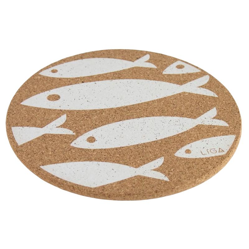 Cork Placemat Set White Fish side