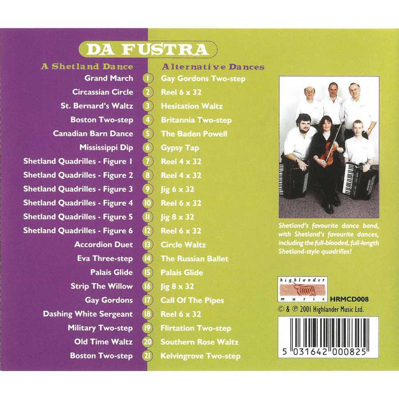 Da Fustra - A Shetland Dance CD inlay track list