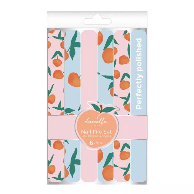 Danielle Creations Peach Nail Files 6 Pack DC0008PC front