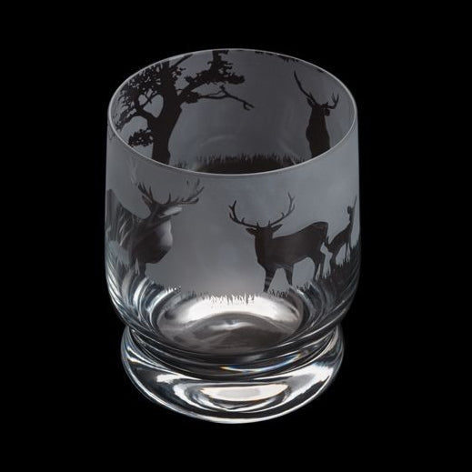 Dartington Crystal Aspect Engraved Tumbler Deer Stag TU3407-5 back