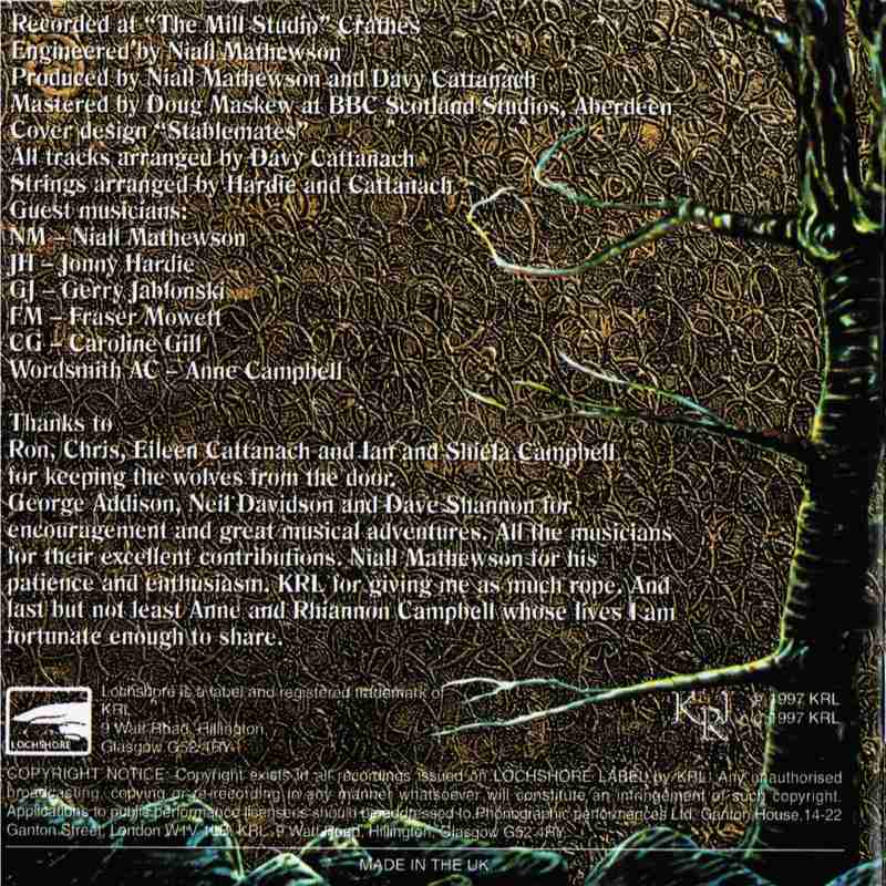 Davy Cattenach Dancing In The Shadows CDLDL1252 CD back