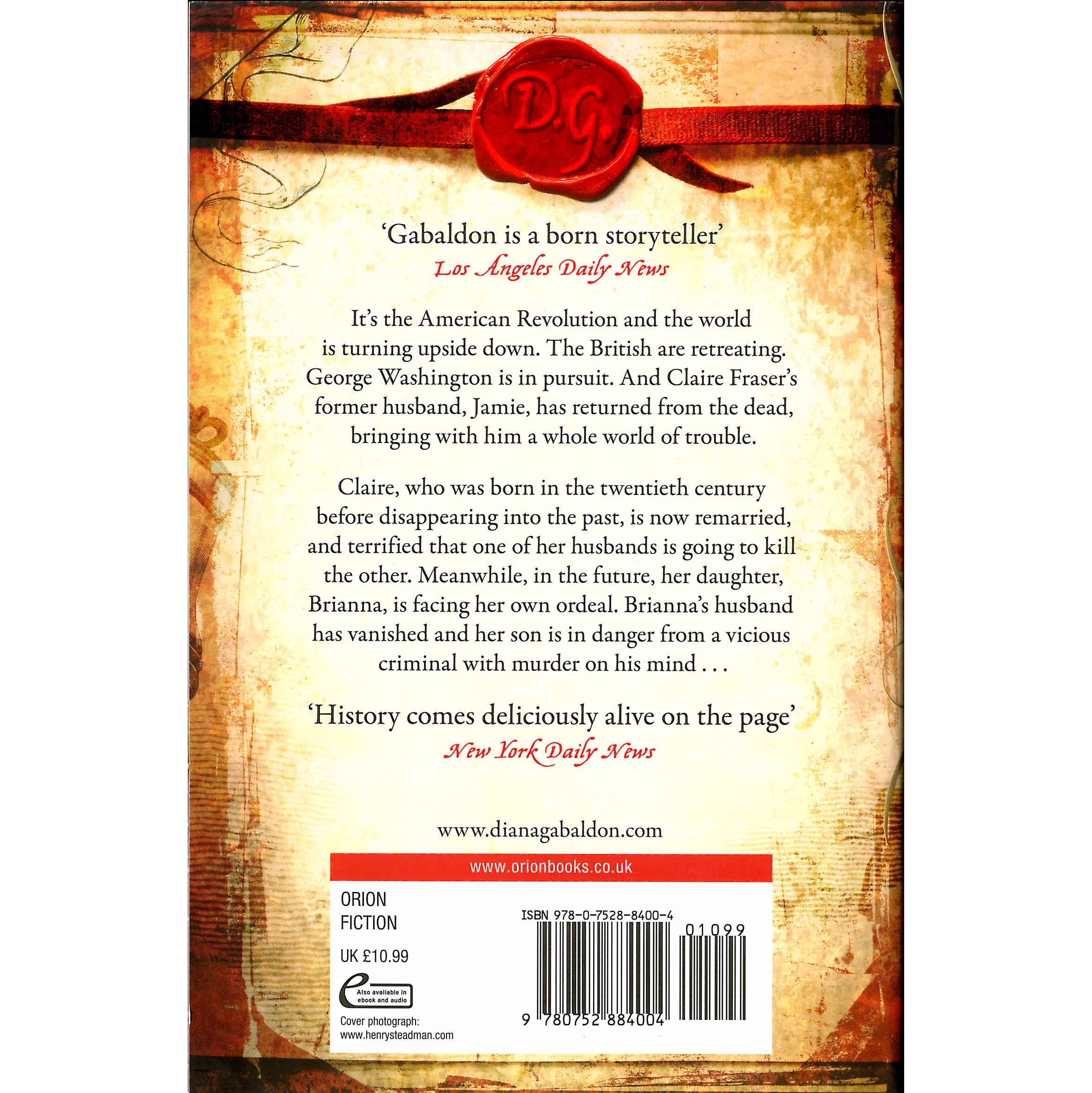 Diana Gabaldon - Outlander 8 - Written In My Own Heart's Blood back cover