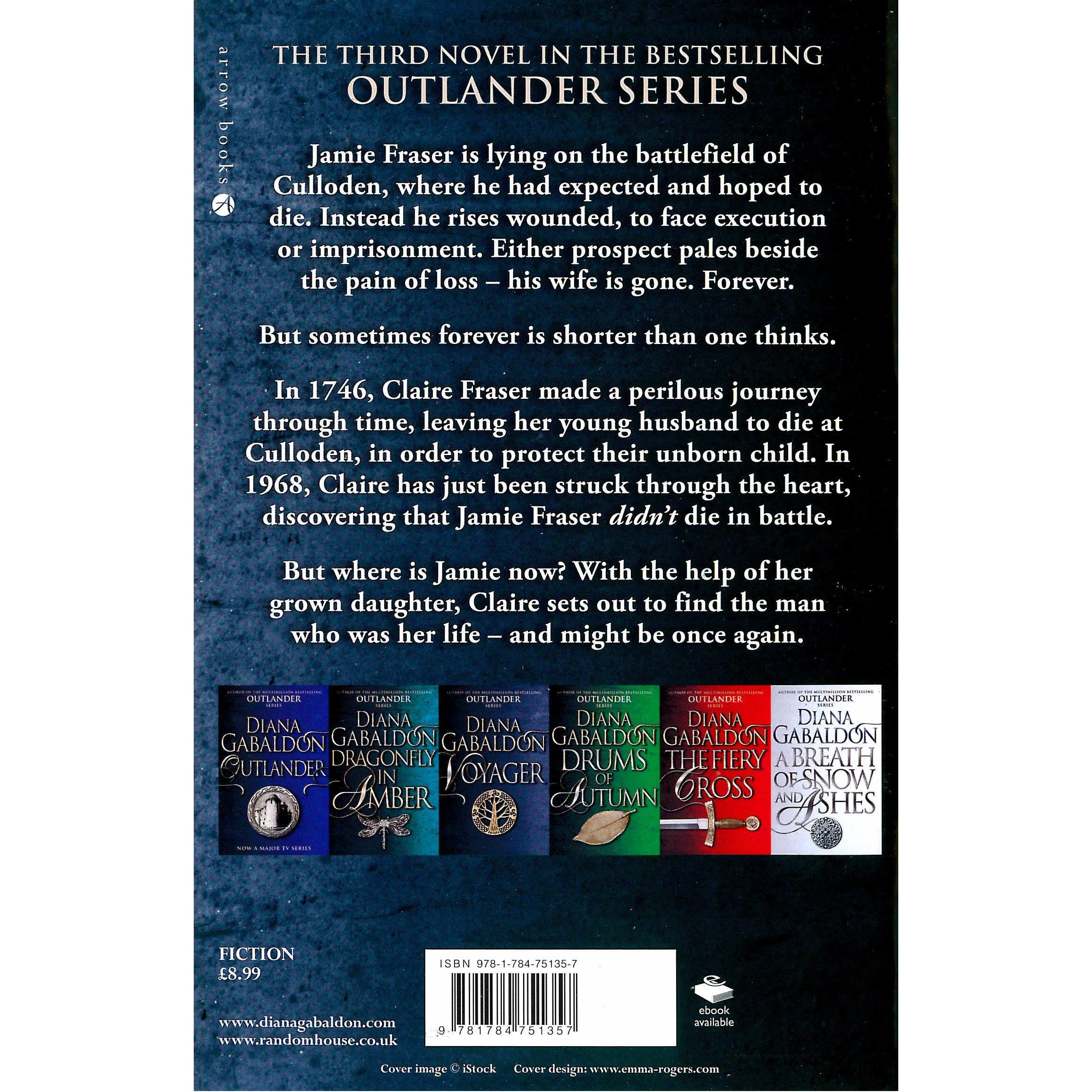 Diana Gabaldon Outlander Series - Voyager back cover