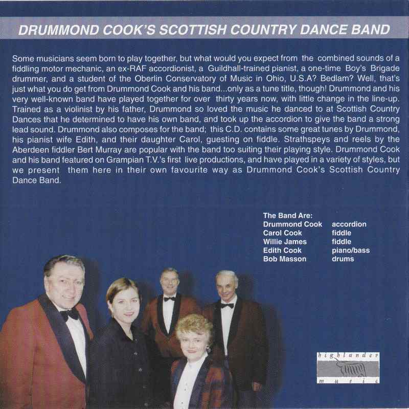 Drummond Cook's Scottish Country Dance Band Scottish Dances Volume 6 CD back