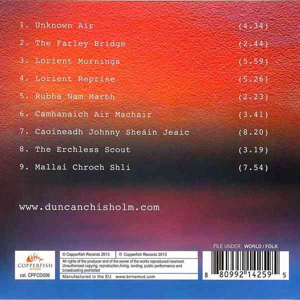 Duncan Chisholm - Live At Celtic Connections CD back