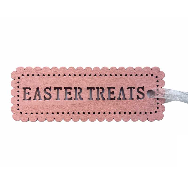 Fretwork Wooden Easter Tag
