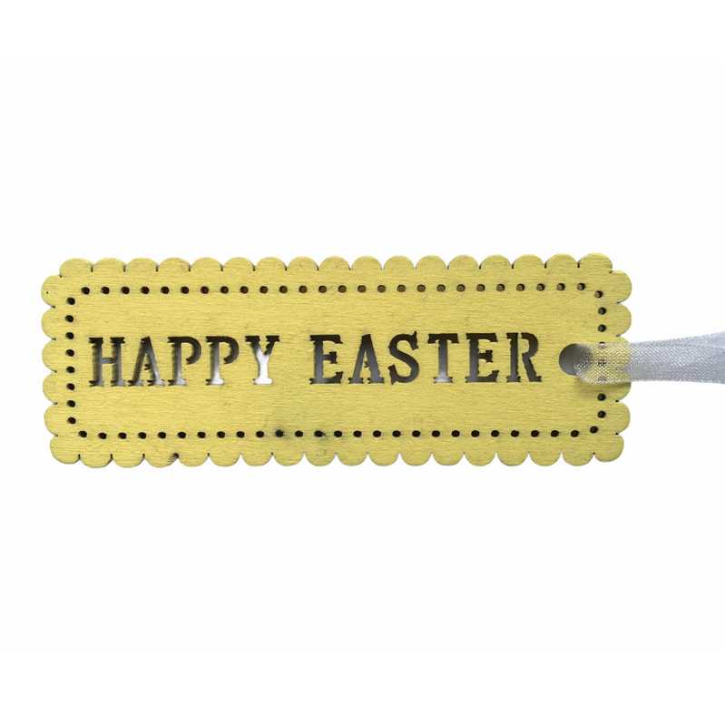 Fretwork Wooden Easter Tag