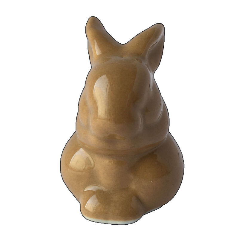 Porcelain Rabbit Brown ears up - front