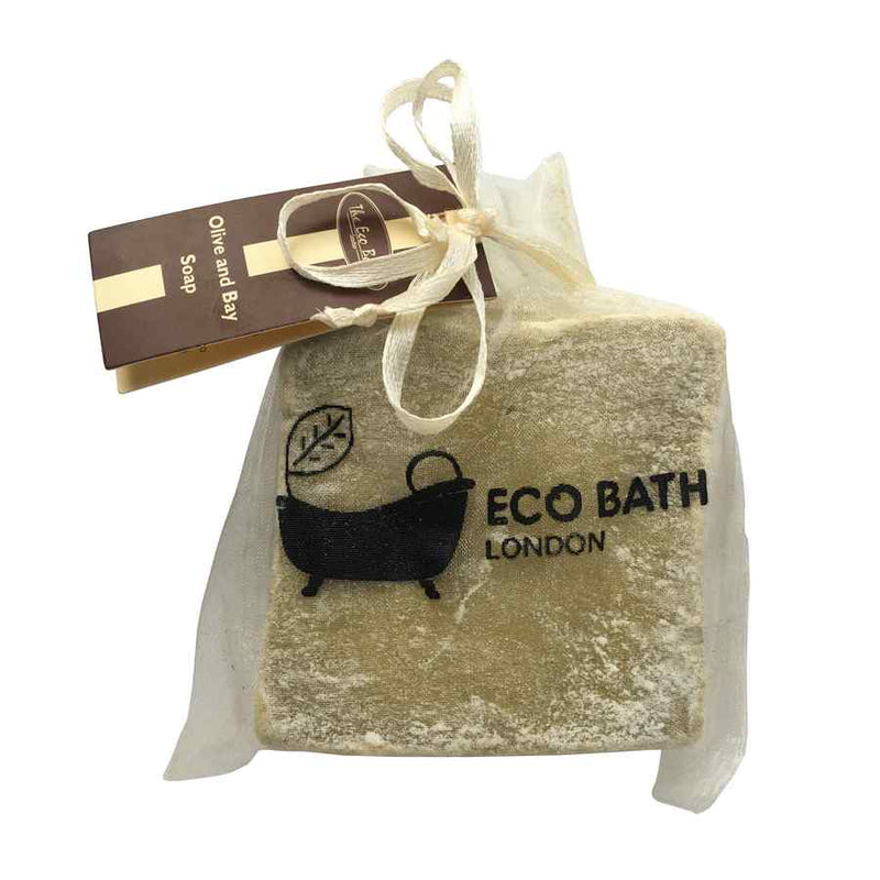 Eco Bath London Hand-made Olive And Bay Soap in packaging