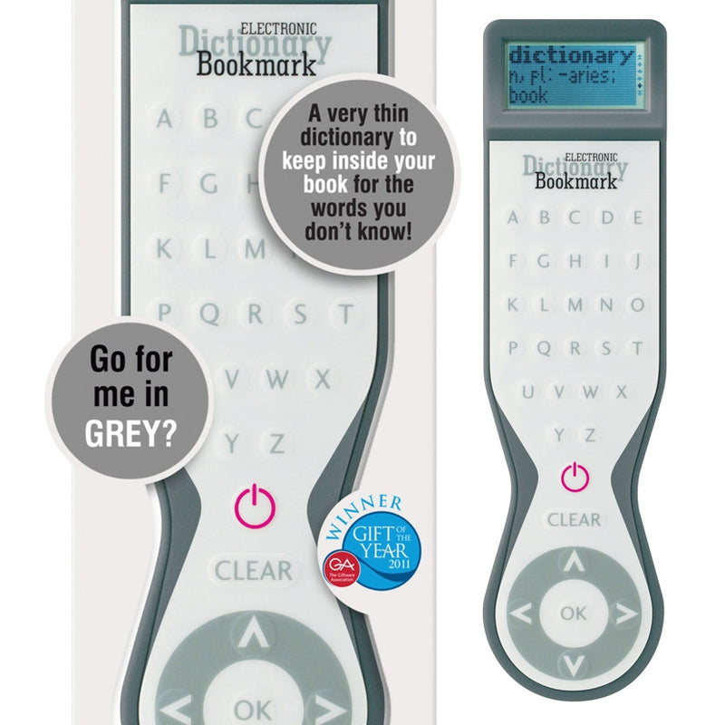 Electronic Dictionary Bookmark - grey