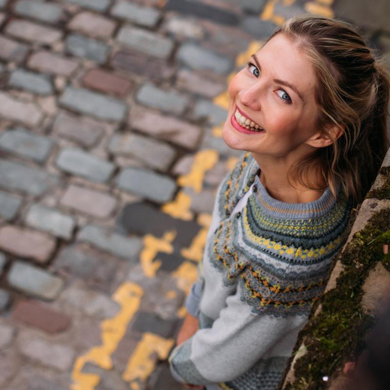Eribe Knitwear Alpine Cardigan Kelpie C3735 on model lifestyle