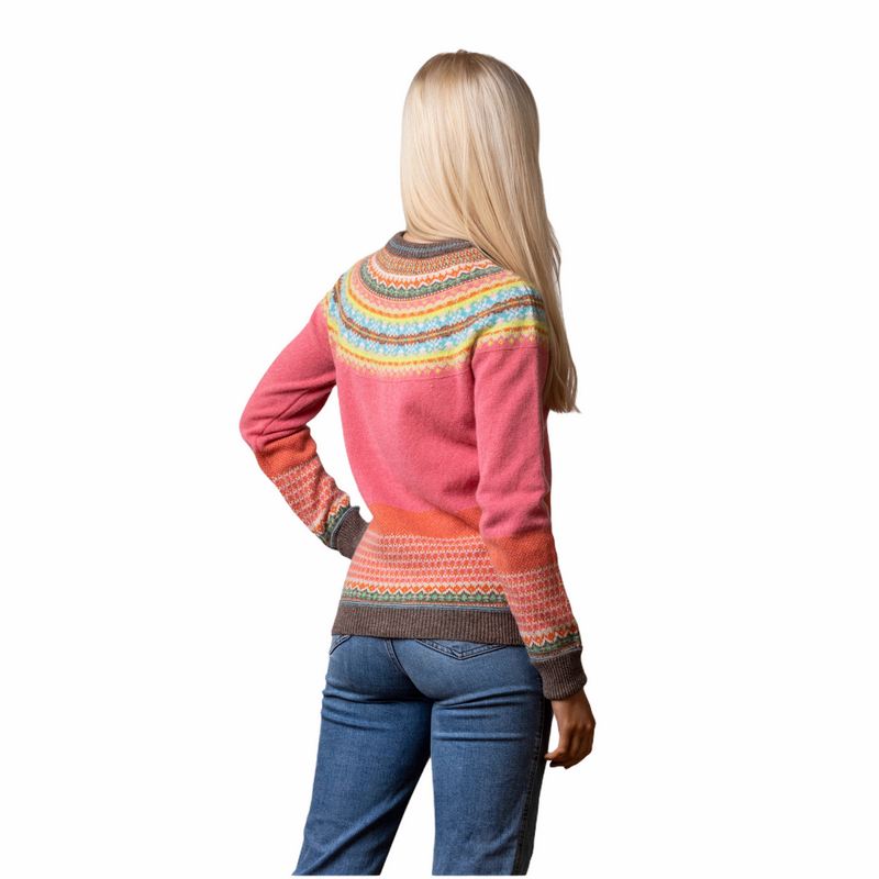 Eribe Knitwear Alpine Cardigan Camellia on model back