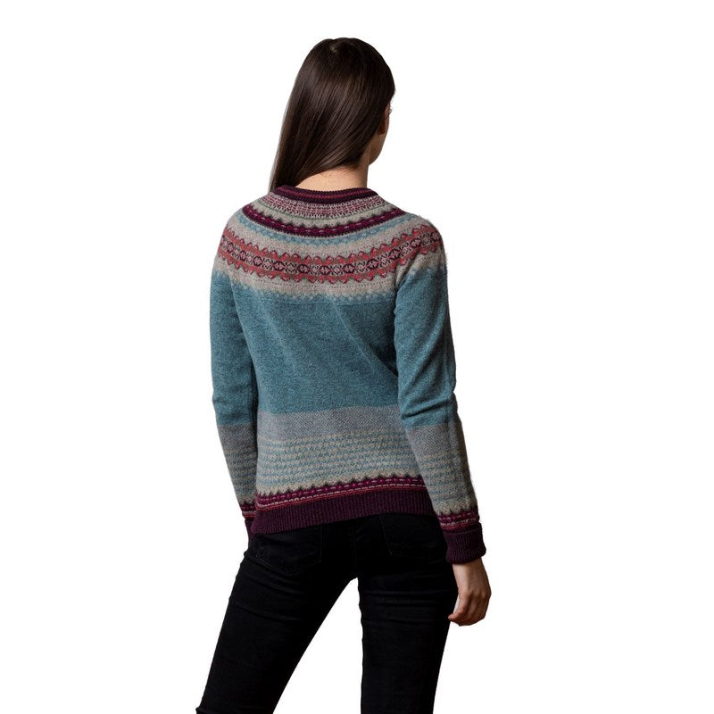 Eribe Knitwear Alpine Cardigan Old Rose C3735-7O7A2842 on model back