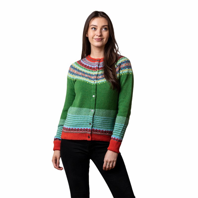 Eribe Knitwear Alpine Cardigan Paradise on model front