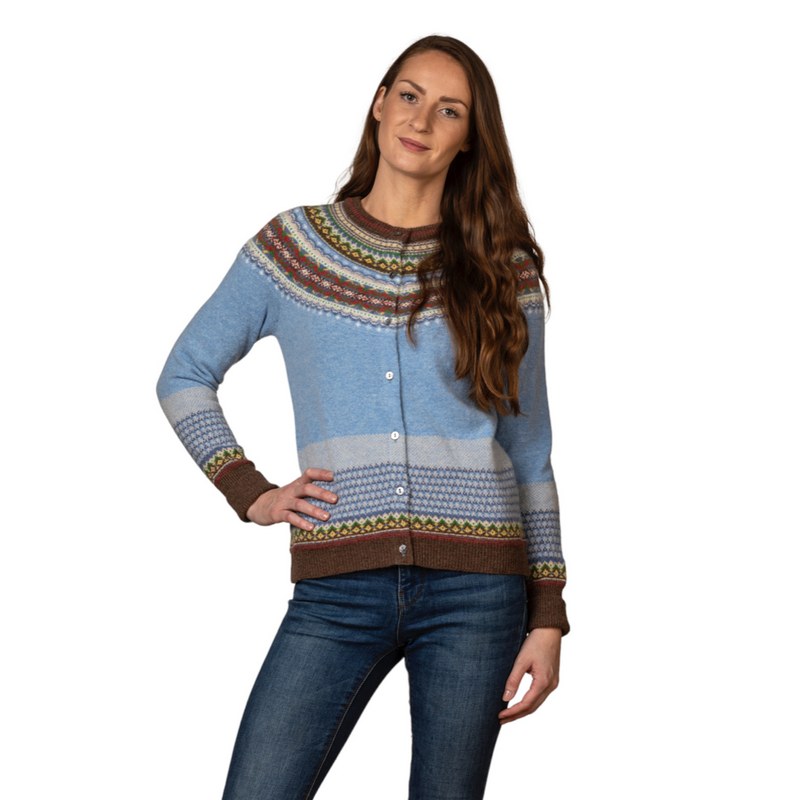 Eribe Knitwear Alpine Cardigan Strathmore C3735 on model front