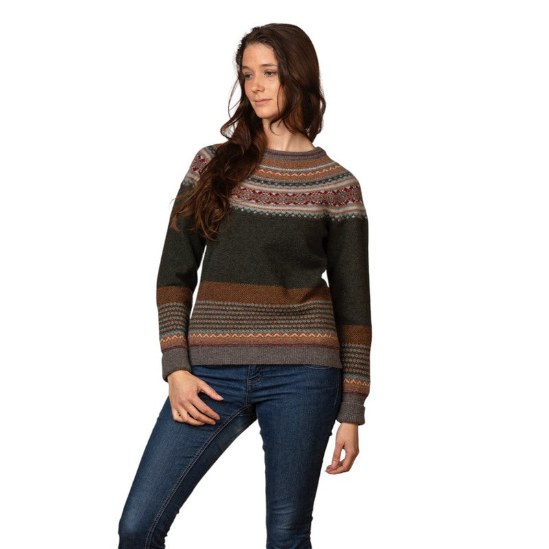 Eribe Knitwear Alpine Sweater Bracken P3974 on model front