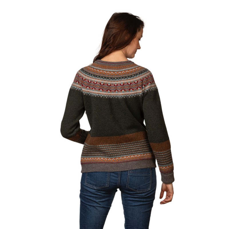 Eribe Knitwear Alpine Sweater Bracken P3974 on model back