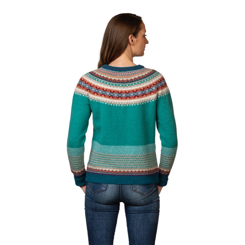Eribe Knitwear Alpine Sweater Emerald P3974 on model back