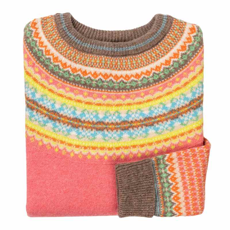 Eribe Knitwear Alpine Sweater in Camellia folded showing cuff