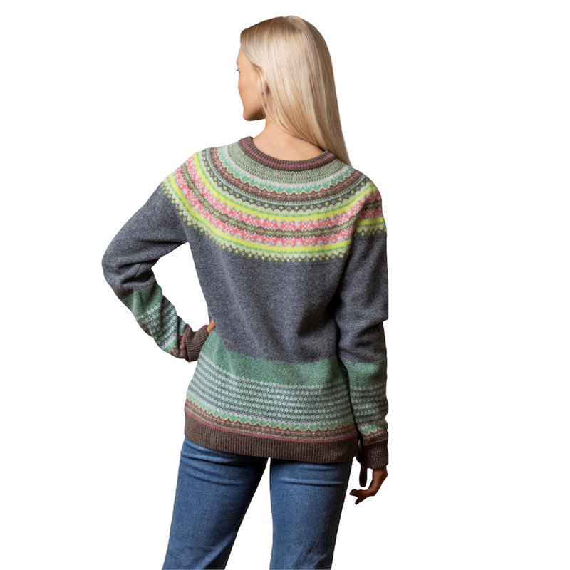 Eribe Knitwear Alpine Sweater in Tea Rose on model back