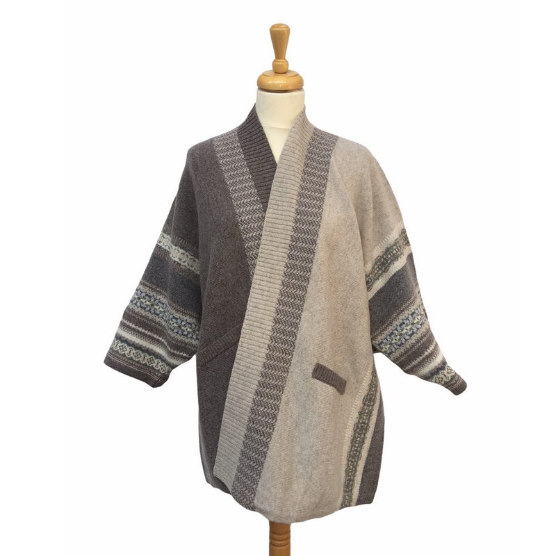 Eribe Knitwear Montrose Blanket Coat Edleweiss on mannequin front