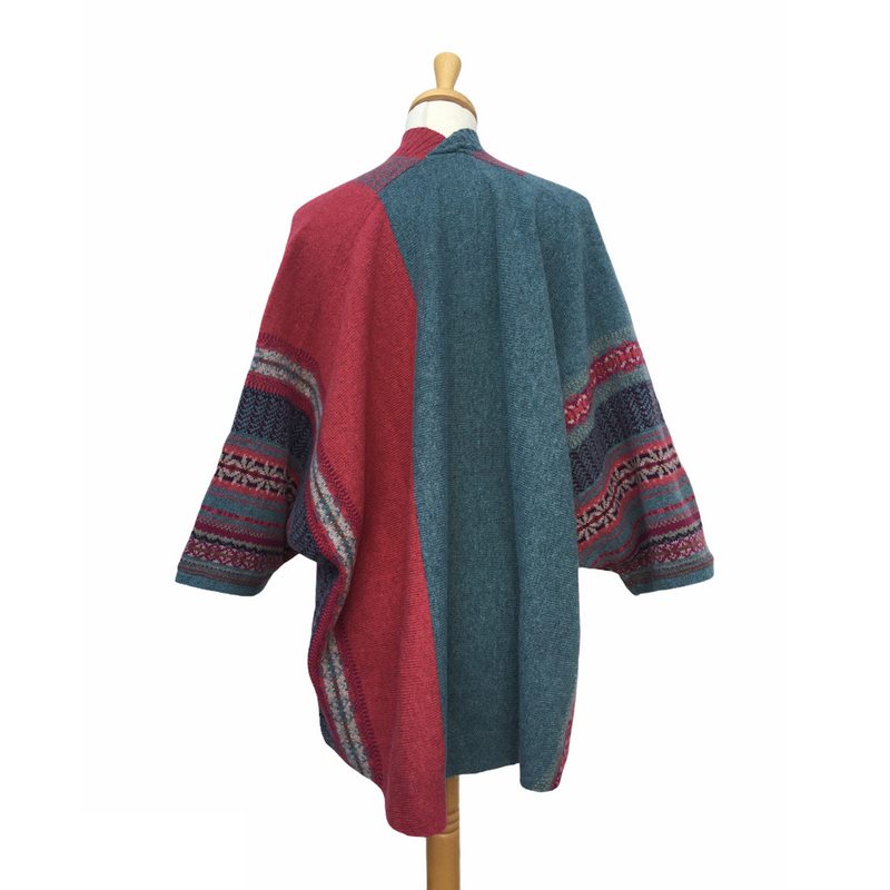 Eribe Knitwear Montrose Blanket Coat Oldrose on mannequin back
