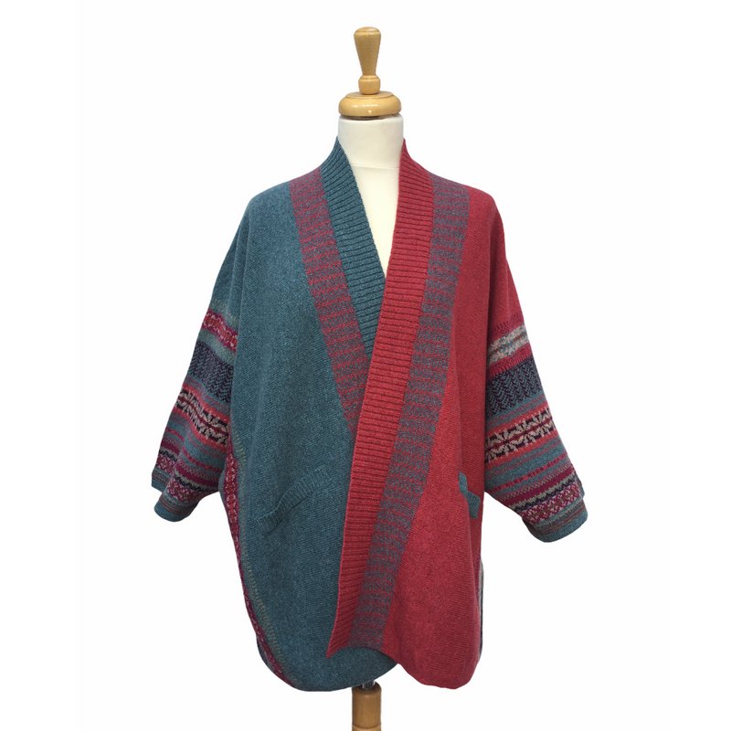 Eribe Knitwear Montrose Blanket Coat Oldrose on mannequin front