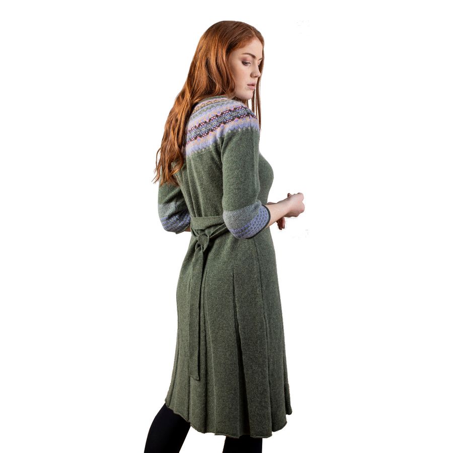 Eribe Knitwear Alpine Smock Dress in Landscape on model