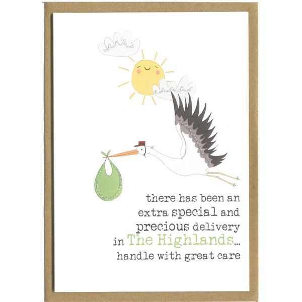 There Has Been An Extra Special Delivery In The Highlands Card