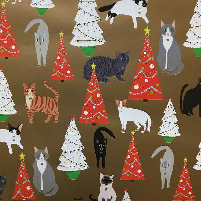 Fabulous Felines Festive Gift Wrap GWX215