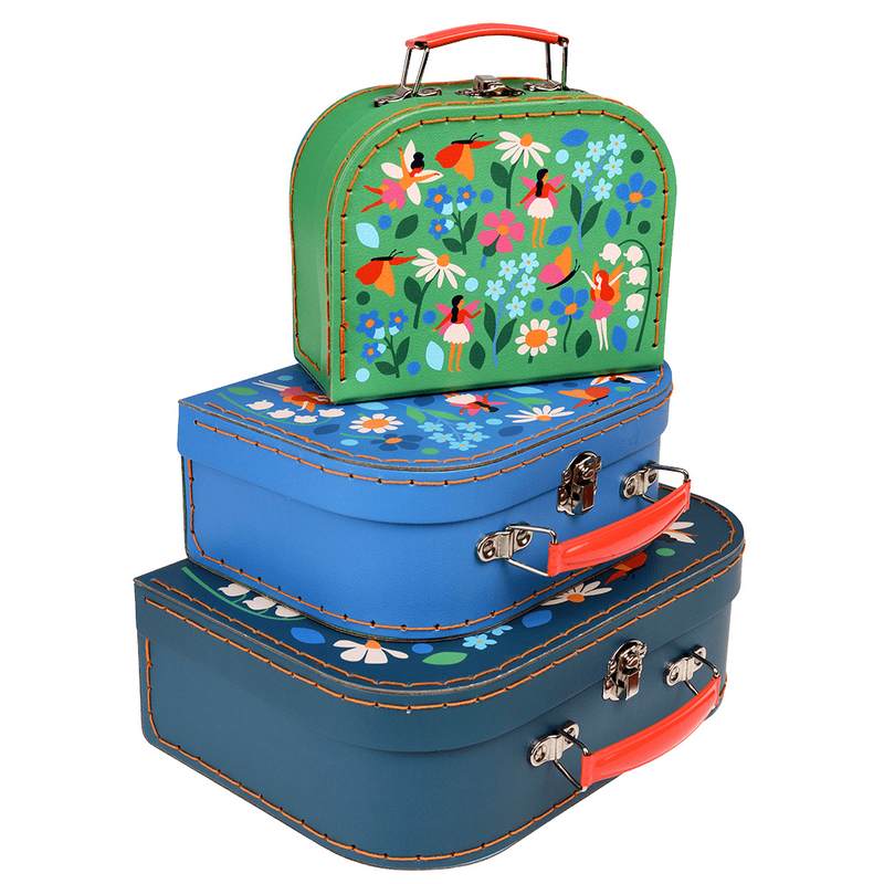 Fairies In The Garden Set Of 3 Mini Suitcases 29269 stacked